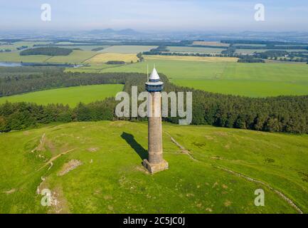 Le monument de Waterloo Peniel Heugh aux frontières écossaises est une tour de 150 mètres, construite entre 1817 et 1824 pour commémorer la bataille de Waterloo. Banque D'Images