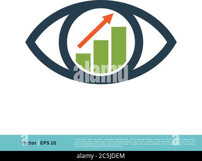 Eye Vision, icône de financement de la Bourse Vector logo Template Illustration Design. Vecteur EPS 10. Illustration de Vecteur