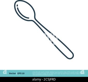 Modèle de logo vectoriel d'icône de cuillère Design d'illustration. Vecteur EPS 10. Illustration de Vecteur