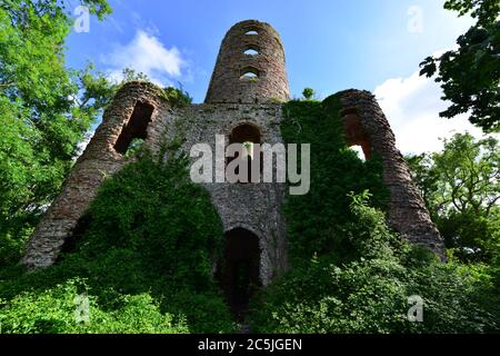 Monument Racton dans West Sussex. Connu pour le paranormal, les suicides et l'occulte. Banque D'Images