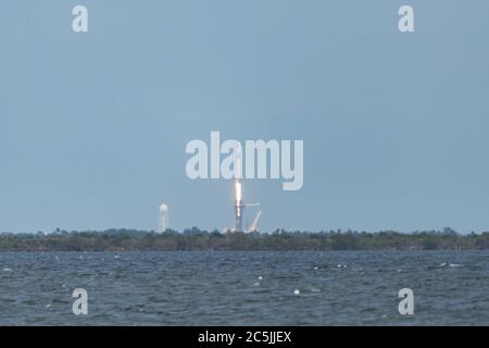Lancement de la fusée SpaceX Falcon 9 Banque D'Images