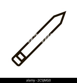 Icône crayon gomme dans un style plat tendance isolé. SPE 10. Illustration de Vecteur