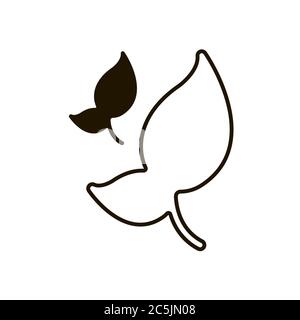 Icône représentant des feuilles d'arbre dans un style plat tendance isolé sur fond blanc. SPE 10. Illustration de Vecteur