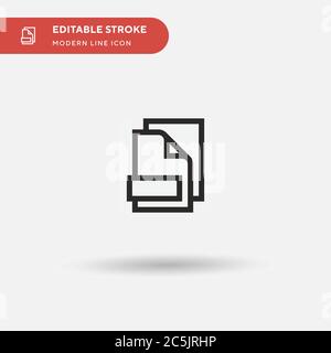 Fichiers icône de vecteur simple. Modèle de conception de symbole d'illustration pour l'élément d'interface utilisateur Web mobile. Pictogramme moderne de couleur parfaite sur contour modifiable. Icônes de fichiers pour votre projet d'entreprise Illustration de Vecteur
