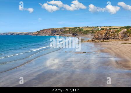 Little Haven et Broadhaven Beach Coast destinations de voyage dans Pembrokeshire pays de Galles Royaume-Uni vide sans personne Banque D'Images