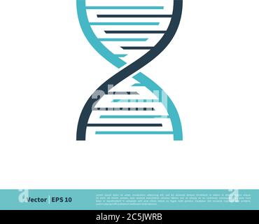 Modèle d'illustration de logo vectoriel d'icône de chromosome ADN. Vecteur EPS 10. Illustration de Vecteur
