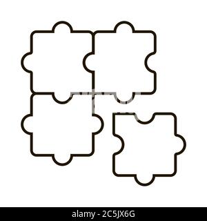 Icône puzzle dans un style plat tendance isolé. SPE 10. Illustration de Vecteur