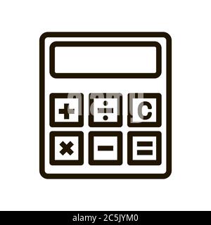 Icône de calculatrice dans un style plat tendance isolé. SPE 10. Illustration de Vecteur