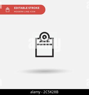 Don simple icône de vecteur. Modèle de conception de symbole d'illustration pour l'élément d'interface utilisateur Web mobile. Pictogramme moderne de couleur parfaite sur contour modifiable. Icônes de dons pour votre projet d'entreprise Illustration de Vecteur