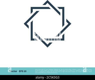Fleur cercle étoile icône Vector logo modèle Illustration Design. Vecteur EPS 10. Illustration de Vecteur