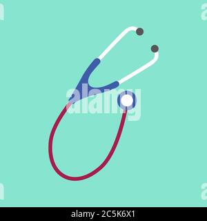 Illustration vectorielle isolée de l'icône du stéthoscope. Illustration de Vecteur