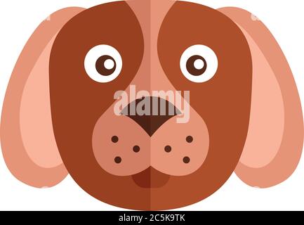 Tête de chien isolée sur fond blanc illustration vectorielle Illustration de Vecteur