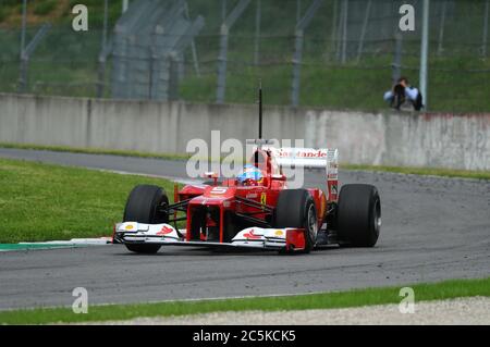 MUGELLO, Italie 2012 : Fernando Alonso de Ferrari F1 Team à l'équipes de Formule 1 jours de test au circuit du Mugello en Italie. Banque D'Images