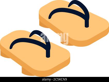 Paire de sabots en bois japonais traditionnel geta chaussures illustration vectorielle. Illustration de Vecteur