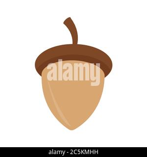 Icône Acorn sur fond blanc. Illustration vectorielle de style plat tendance. ESP 10. Illustration de Vecteur