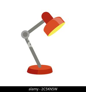 Lampe de bureau sur fond blanc. Illustration vectorielle de style plat tendance. SPE 10 Illustration de Vecteur