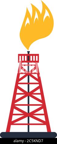 Icône de l'engin pétrolier. Illustration simple de l'icône vecteur de l'engin de forage pétrolier pour la toile et autres. Illustration de Vecteur