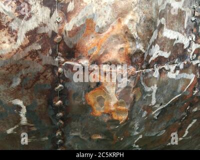 Textures de métal intéressantes Patina Banque D'Images