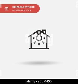 Icône de vecteur simple Smarthome. Modèle de conception de symbole d'illustration pour l'élément d'interface utilisateur Web mobile. Pictogramme moderne de couleur parfaite sur contour modifiable. Des icônes intelligentes pour votre projet d'entreprise Illustration de Vecteur