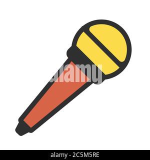 Icône de microphone sur fond blanc. Illustration vectorielle. SPE 10. Illustration de Vecteur