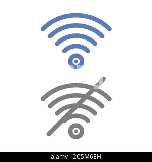 Icône Wi-Fi et Wi-fi isolée sur fond blanc. Style plat tendance pour le design graphique, site Web. Illustration vectorielle EPS 10 Illustration de Vecteur