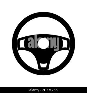 Icône de roue de voiture sur fond blanc. Illustration vectorielle de style plat tendance. ESP 10 Illustration de Vecteur