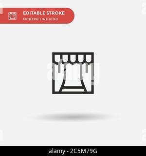 Architecture icône de vecteur simple. Modèle de conception de symbole d'illustration pour l'élément d'interface utilisateur Web mobile. Pictogramme moderne de couleur parfaite sur contour modifiable. Icônes d'architecture pour votre projet d'entreprise Illustration de Vecteur