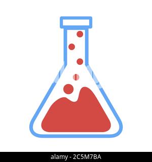 Équipement de laboratoire chimique sur fond blanc. Illustration vectorielle. SPE 10. Illustration de Vecteur