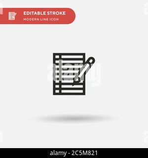 Icône de vecteur simple de dépouille. Modèle de conception de symbole d'illustration pour l'élément d'interface utilisateur Web mobile. Pictogramme moderne de couleur parfaite sur contour modifiable. Icônes de brouillon pour votre projet d'entreprise Illustration de Vecteur