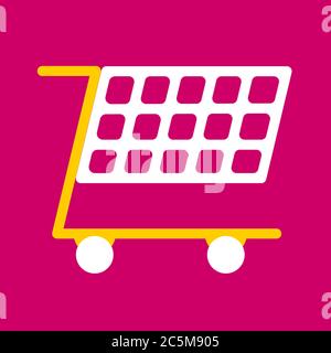 Icône de panier dans un style plat tendance. Illustration vectorielle. SPE 10. Illustration de Vecteur