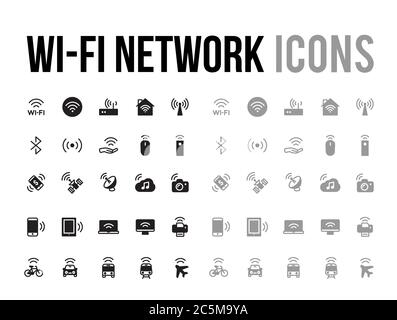 L'icône de vecteur réseau WiFi pour les applications et les sites Web mobiles réactifs Illustration de Vecteur