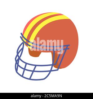 Casque de football américain sur fond blanc. Illustration vectorielle. SPE 10. Illustration de Vecteur
