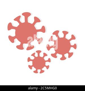 Virus Corona 2019-nCoV sur fond blanc. Style plat tendance pour le design graphique, site Web. Illustration vectorielle EPS 10. Illustration de Vecteur