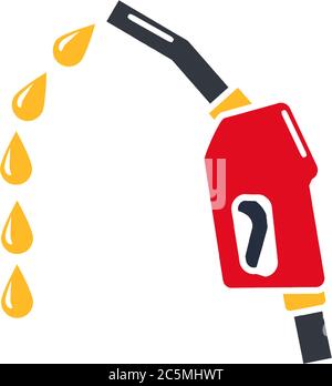 Distributeur de pistolet à carburant isolé sur fond blanc. Vector pour la conception de votre site Web, votre logo, votre application, votre interface utilisateur. Illustration vectorielle Illustration de Vecteur