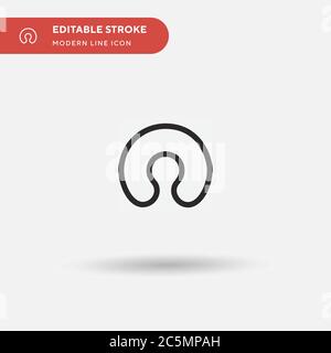 Icône de vecteur simple d'oreiller. Modèle de conception de symbole d'illustration pour l'élément d'interface utilisateur Web mobile. Pictogramme moderne de couleur parfaite sur contour modifiable. Icônes d'oreillers pour votre projet d'entreprise Illustration de Vecteur