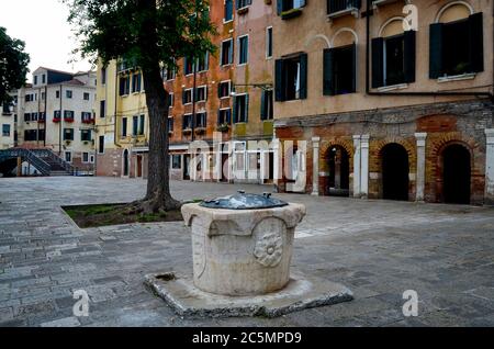 Venise, place principale de Ghetto Novo, quartier juif antique de la ville Banque D'Images