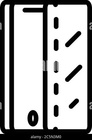 Icône d'écran trempé, style de contour Illustration de Vecteur