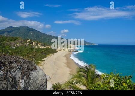 Plage d'Arrecifes, Parc national de Tayrona, Colombie Banque D'Images