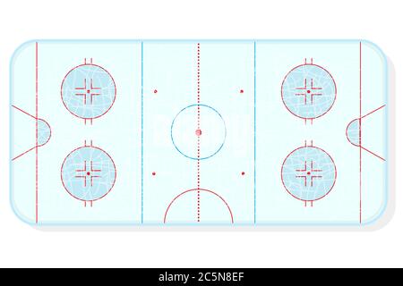 Disposition de fond de l'illustration vectorielle de la patinoire de hockey Illustration de Vecteur