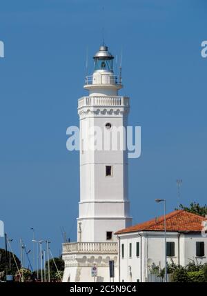 Dix-huitième siècle ancien phare à Rimini, Italie Banque D'Images