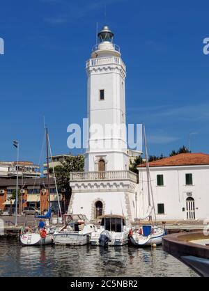 Rimini, Italie - 21 juin 2017 : ancien phare du XVIIIe siècle à Rimini, Italie Banque D'Images