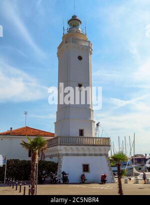 Rimini, Italie - 21 juin 2017 : ancien phare du XVIIIe siècle à Rimini, Italie Banque D'Images