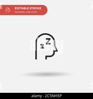 Icône vecteur simple de veille. Modèle de conception de symbole d'illustration pour l'élément d'interface utilisateur Web mobile. Pictogramme moderne de couleur parfaite sur contour modifiable. Icônes de veille pour votre projet d'entreprise Illustration de Vecteur