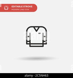 Icône de vecteur simple de Jersey de hockey. Modèle de conception de symbole d'illustration pour l'élément d'interface utilisateur Web mobile. Pictogramme moderne de couleur parfaite sur contour modifiable. Hockey Jersey icônes pour votre projet d'affaires Illustration de Vecteur