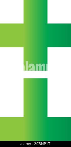 Cross I Letter logo, Medical Cross I Letter logo design concept Illustration de Vecteur