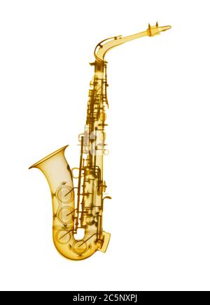 Saxophone, rayons X. Banque D'Images