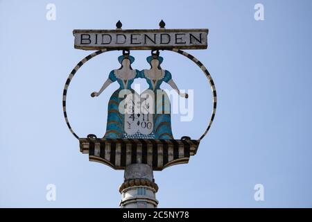 village de biddenden signe kent Banque D'Images