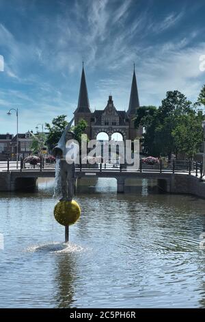 Europe pays-Bas Sneek, Skulptures de l'artiste Stephan Balkenhol à Sneek Banque D'Images