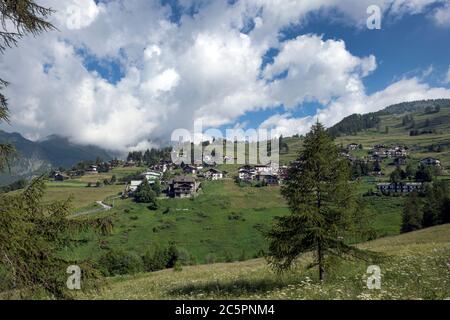 Chamois, Vallée d'Aoste, Italie Banque D'Images