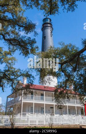 Phare sur Pensacola Naval Air Station Base à Pensacola, Floride. Banque D'Images